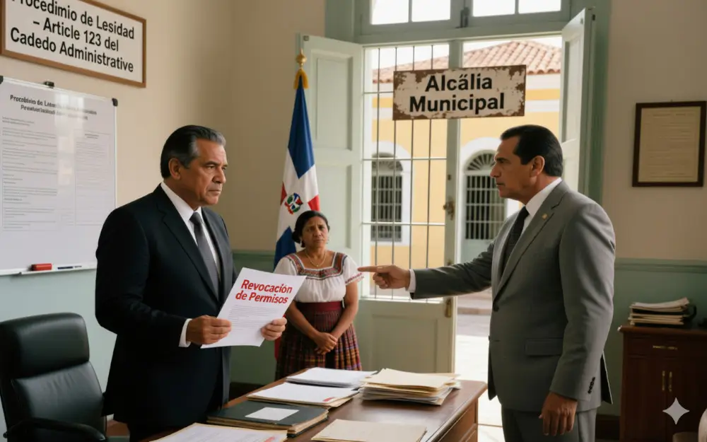 Procedimiento de lesividad para revocación de permisos administrativos en República Dominicana